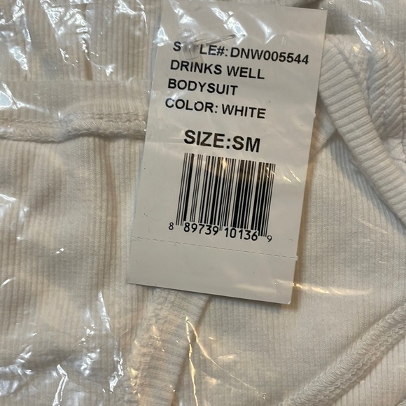 Daydream Nation Dolls Kill Drinks Well Bodysuit size Small NWT White - Picture 4 of 5